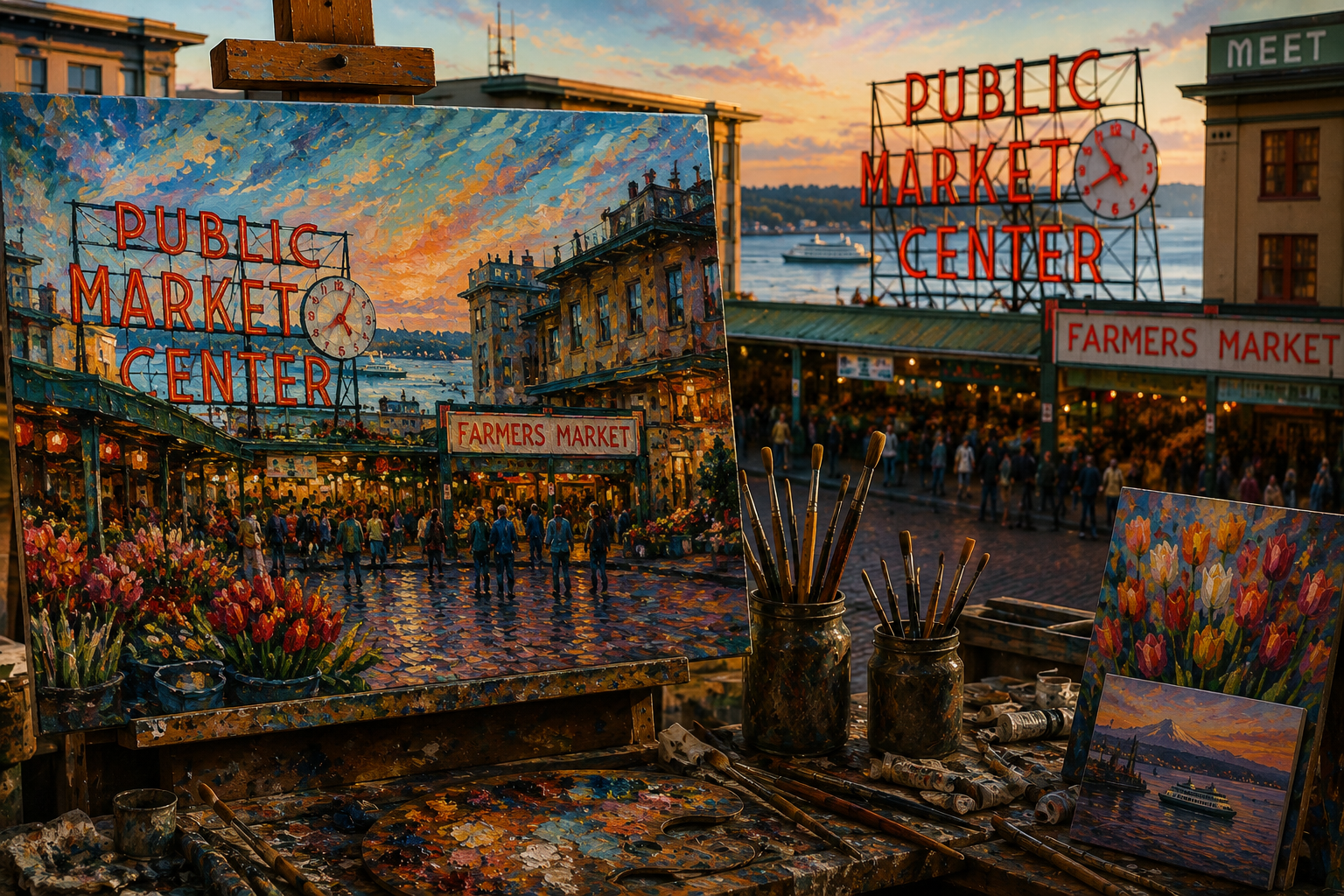 Artwork Inspired by Pike Place Market